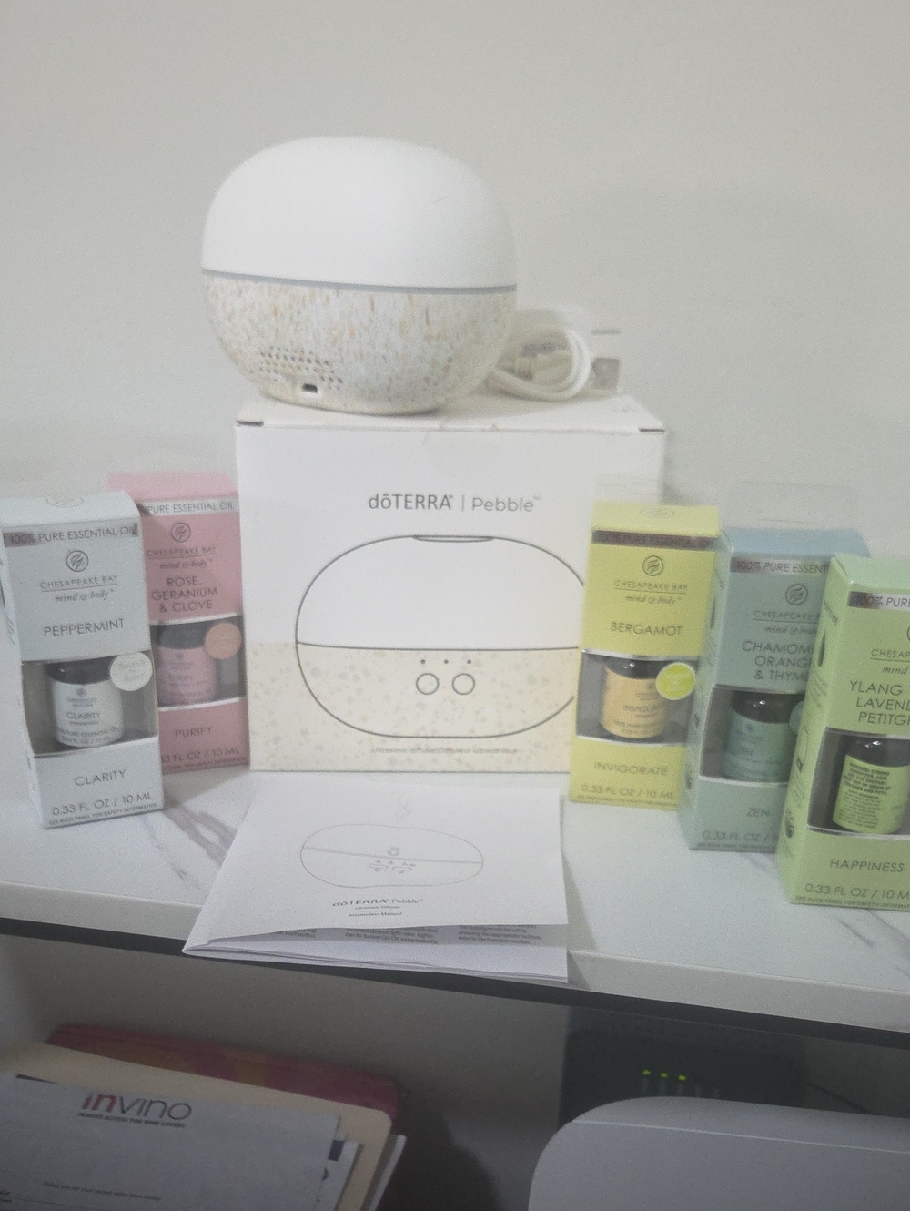 New Doterra Pebble Diffuser & 5 Chesapeake Essential Oils